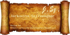 Jerkovits Szilveszter névjegykártya
